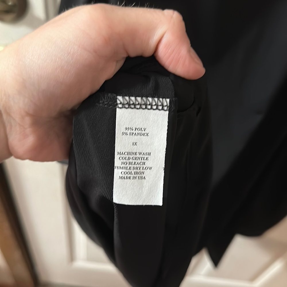 *FINAL* BELLA FLORE MATERNITY RUCHED EMPIRE WAIST DRESS: BLACK: NWOT:SIZE 1X - Picture 4 of 4